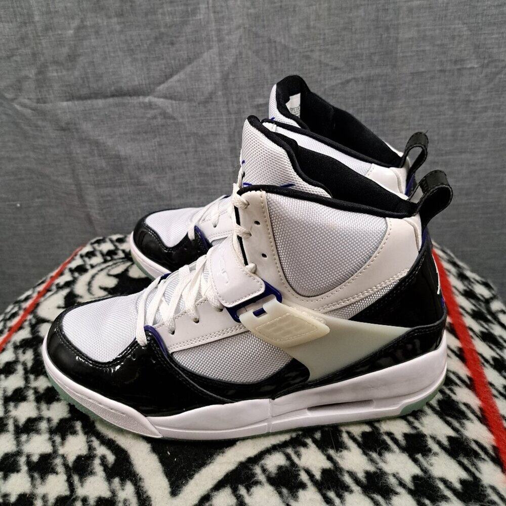%Nike Air Jordan Flight 45 High Mens Size 10 Concord Black AJ20